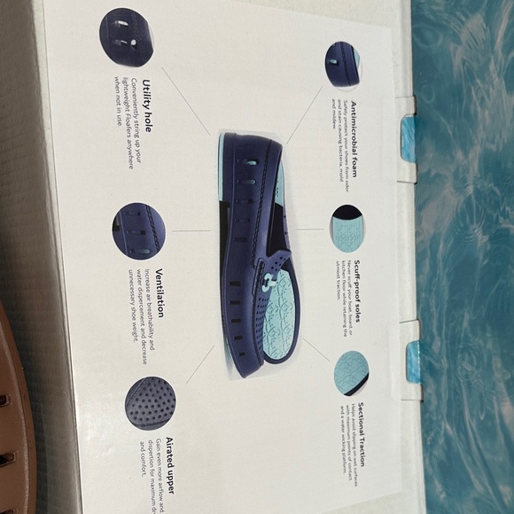 Floafers Driftwood Brown and Sailor Navy Chairman Bit Boat Shoes Men’s 8 NIB/NWT - Picture 9 of 12